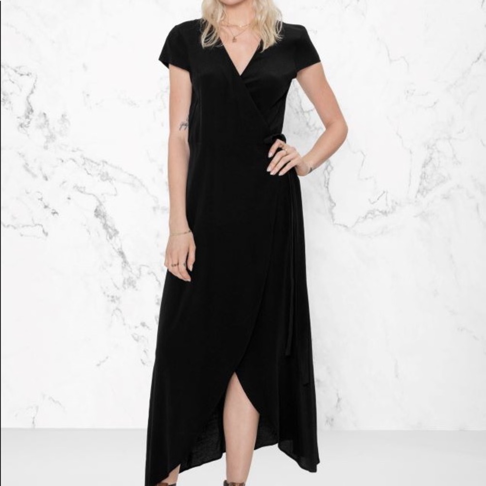 And Other Stories black wrap dress